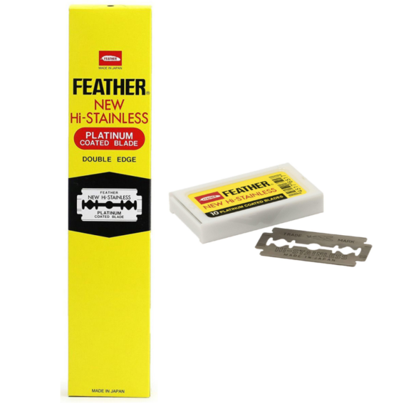 Feather New Hi Stainless Platinum Double Edges Blades