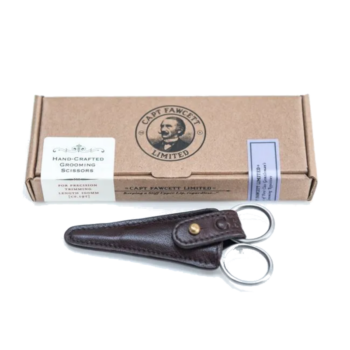 Captain Fawcett Grooming scissors with leather Case