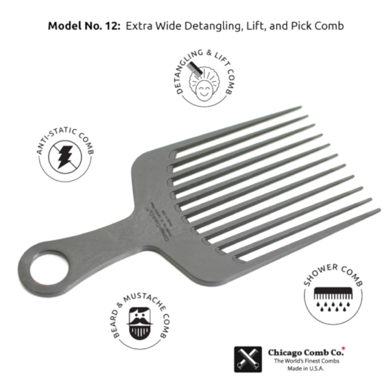 Chicago Carbon Fiber Pick Comb XL