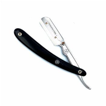 Parker SRB Barber Razor met roestvrijstalen scheerkop en zwart kunststof handvat – professionele shavette voor barbers en thuisgebruik