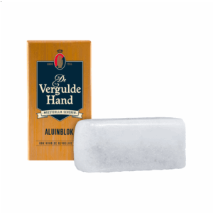 De Vergulde Hand aluinblok – natuurlijk aftershaveblok voor verzorging en wondjes na het scheren.