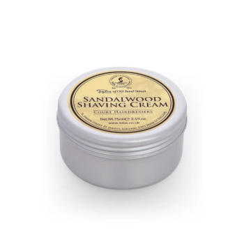 Taylor of old Bond Street shaving cream sandalwood travel tin 75ml